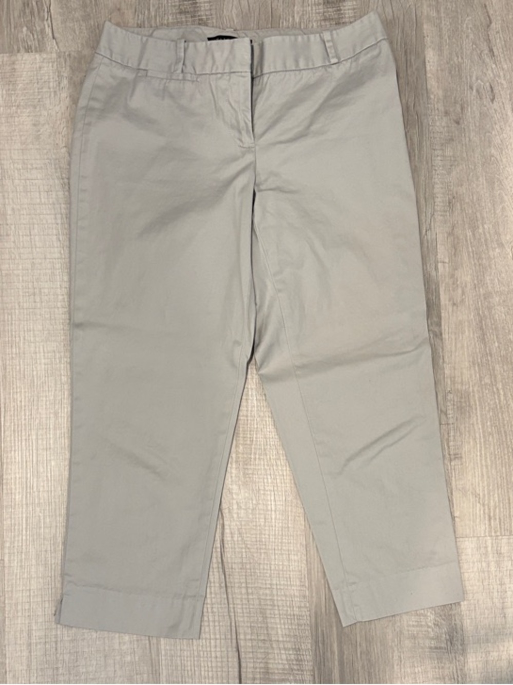 Talbots Light Gray Cropped Chino Pants